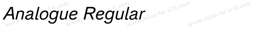 Analogue Regular字体转换